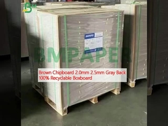 Brązowy płytkowy 2,0 mm 2,5 mm szary z tyłu 100% karton do recyklingu