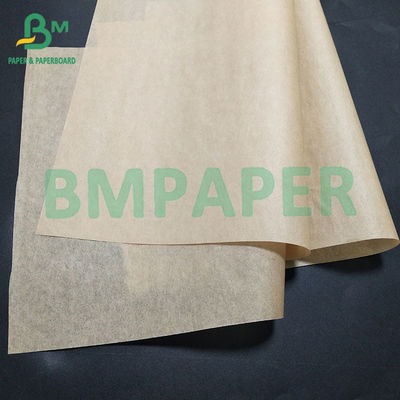 Brązowy papier olejoodporny i wodoodporny papier klasy spożywczej, dostosowany do rozmiaru, odporny na olej 33 / 35 / 38 / 40 / 50g