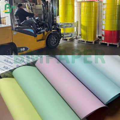 Rolki papieru samokopiującego NCR o gramaturze 57 g/m2 i gramaturze 60 g/m2, rolki 12-calowe, CB Biały CFB Niebieski CF Canario