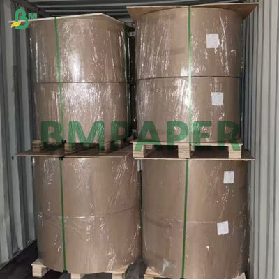Żółta naklejka Etykieta powlekana silikonem Szklany papier Jumbo Rolls