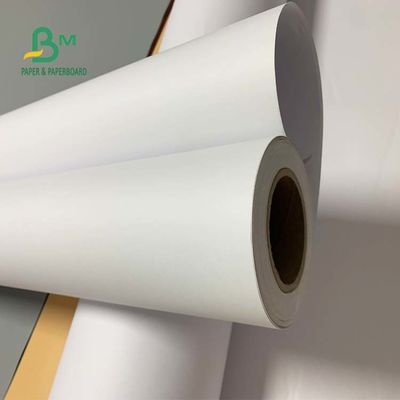 92 Jasność 24 '' x 300 stóp 20 funtów Papier dokumentowy CAD Niepowlekany biały w rolce