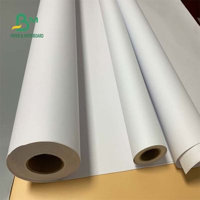 92 Jasność 24 '' x 300 stóp 20 funtów Papier dokumentowy CAD Niepowlekany biały w rolce