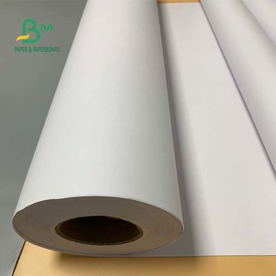 92 Jasność 24 '' x 300 stóp 20 funtów Papier dokumentowy CAD Niepowlekany biały w rolce