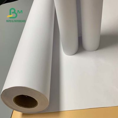 92 Jasność 24 '' x 300 stóp 20 funtów Papier dokumentowy CAD Niepowlekany biały w rolce