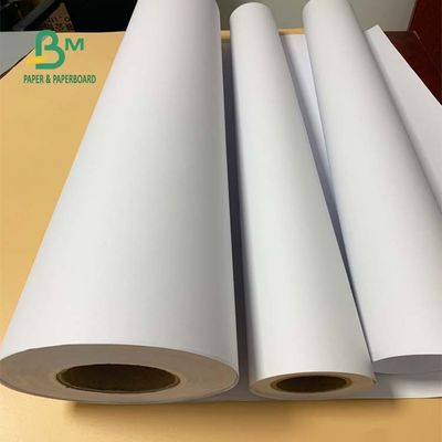 36 '' x 300 stóp 20 funtów Bezdrzewny papier do drukarek atramentowych Bond Niepowlekany papier CAD 2'' Rdzeń