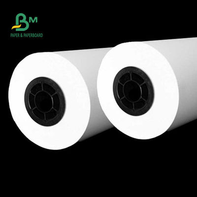 92% biel 80gsm Rolka papieru do plotera, zwykła biała rolka papieru do plotera CAD 24 '' X 150 stóp