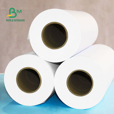 92% biel 80gsm Rolka papieru do plotera, zwykła biała rolka papieru do plotera CAD 24 '' X 150 stóp