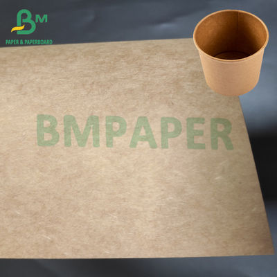 FDA Degradable Natural Brown Kraft Cup Stock Zupa Bowl Paper 250gsm