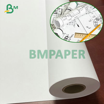 2-calowy biały papier do drukarek atramentowych do drukarek atramentowych 20 # CAD Bond Rolka 24 cale x 300 stóp