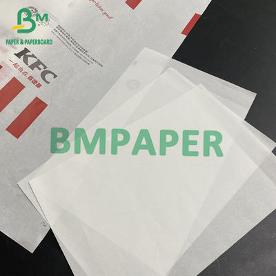 30g-80g Wleśnik papieru białego odpornego na tłuszcz Wysokiej jakości opakowanie spożywcze Master Roll Custom Size