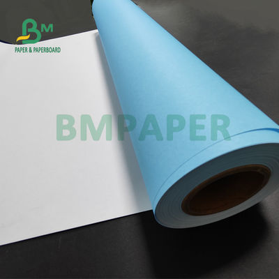 80gr Błękitny papier rolkowy Białe z tyłu Do CAD Inżynierii Rysunek 880mm X 150m 3'' Rdzeń