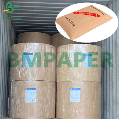 30lb 40lb Silna odporność na pęknięcia Brązowy naturalny papier kraft do worków cementowych