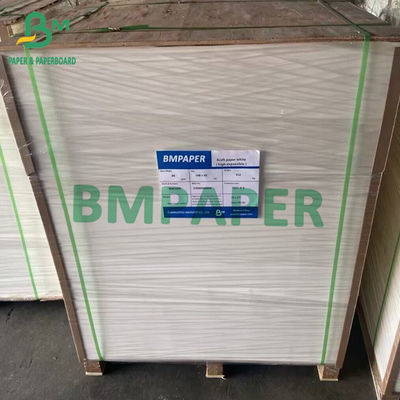 70 gm 80 gm 90 gm Biały wybielony papier kraft wysokiej rozszerzalności Strona niestandardowa Rozmiar 30cm - 250cm