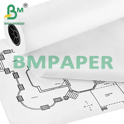 24&quot; x 150ft 20lb biały papier CAD Inkjet Rolls do rysunku inżynieryjnego