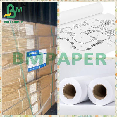 24&quot; x 150ft 20lb biały papier CAD Inkjet Rolls do rysunku inżynieryjnego