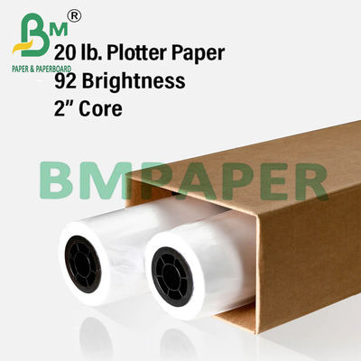24&quot; x 150ft 2&quot; Core 20lb Plotting Paper For CAD Drawing 5 Rolls / Case