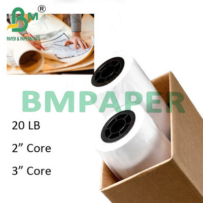24&quot; x 150ft 2&quot; Core 20lb Plotting Paper For CAD Drawing 5 Rolls / Case
