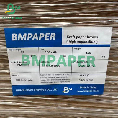 Papier wysokiej wytrzymałości 75 gm 80 gm 85 gm papier kraft brązowy