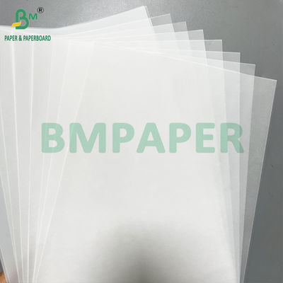 50 83 GSM Gładkie białe półprzezroczyste papiery transferowe 880 mm x 40 m