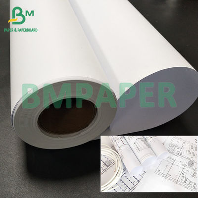 80GSM Niepowlekany biały papier CAD Bond Plotter Papier do rysunków budowlanych
