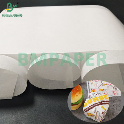 40 gm biały tłuszczoodporny papier do hamburgerów Kit3 Kit7 30×30cm