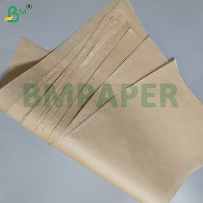 35gm 38gm Brązowy Papier olejowy silikonowy o podwójnej stronie do grilla 24 x 36 cali