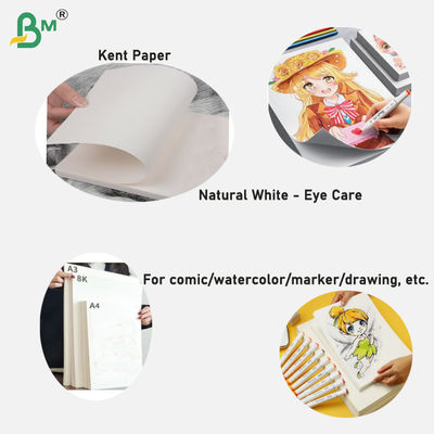 Papier Kent Naturalny Biały 200gsm 210gsm do komiksów 4k 8k 270mm×390mm