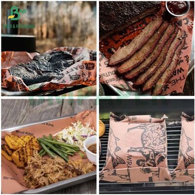 Odporny na ciepło 65gr 70gr Różowy Brązowy Biały Zamrażalnik Rolowanie papieru rzeźniczego