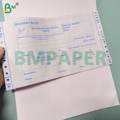 Zwykły papier bez kalki 20lb 8,5" X 11" wielokolorowy papier NCR