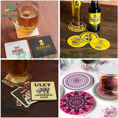 60pt 80pt Both Sides Uncoated Absorbent Pulpboard for Making Bar Hotel Coasters