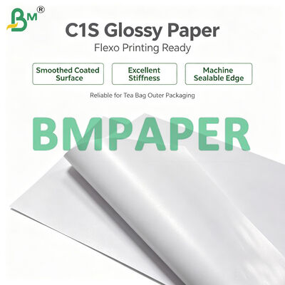C1S 80gm Papier pokryty po jednej stronie błyszczącą powłoką do torebek do herbaty